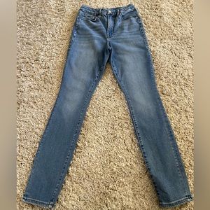 Good American Good Waist Ankle Skinny Jeans (Blue 796) Size 6/28